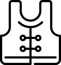Life Vest Outline Icon Svg Set, Free Vectors File